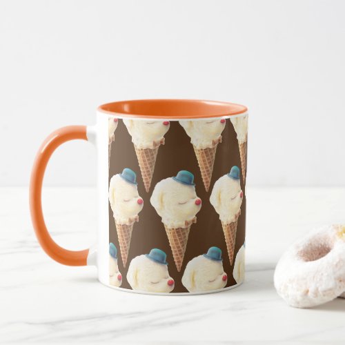 Cute Puppy Ice Cream Pattern Mug