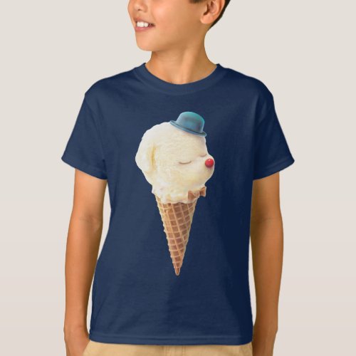 Cute Puppy Ice Cream T_Shirt