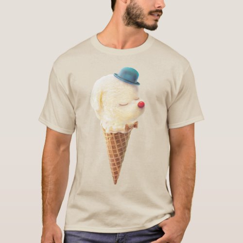 Cute Puppy Ice Cream T_Shirt