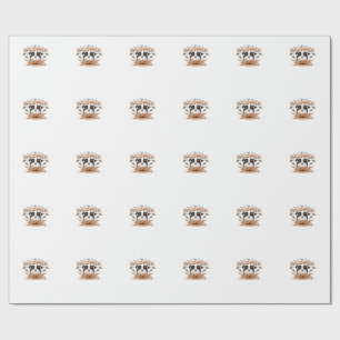 Cute Puppy in Pumpkin � Halloween Dog Illustration Wrapping Paper
