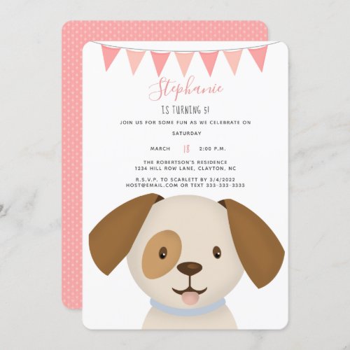 Cute Puppy Invitation