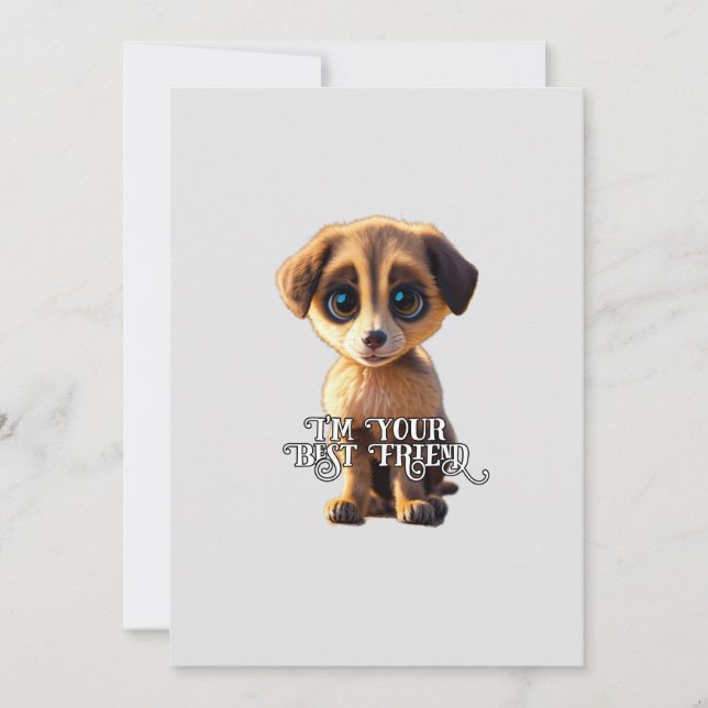 Cute puppy  invitation (Front)