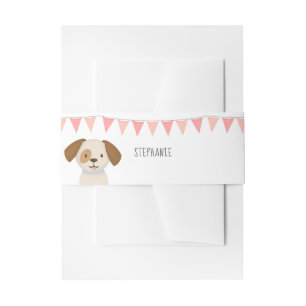 Cute Puppy Invitation Belly Band