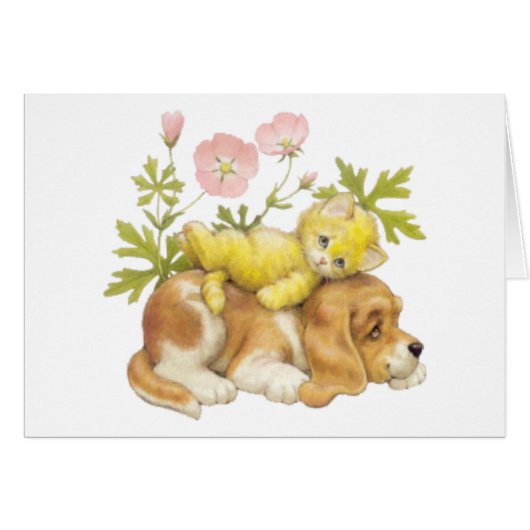 Cute Puppy & Kitten Cards (Front Horizontal)