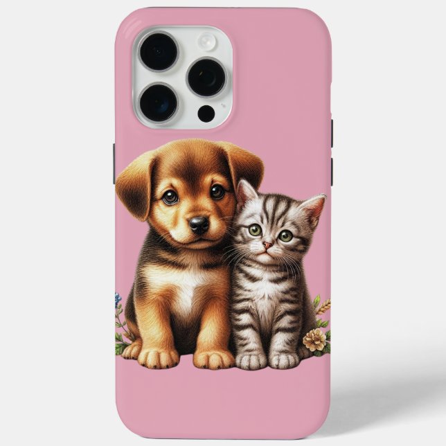 Cute puppy/kitten  Case-Mate iPhone case (Back)