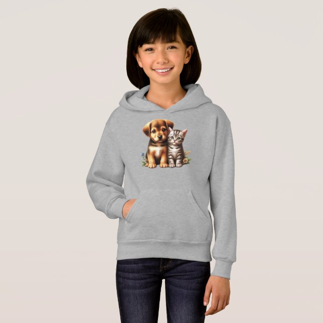 Cute puppy/kitten  hoodie (Front Full)