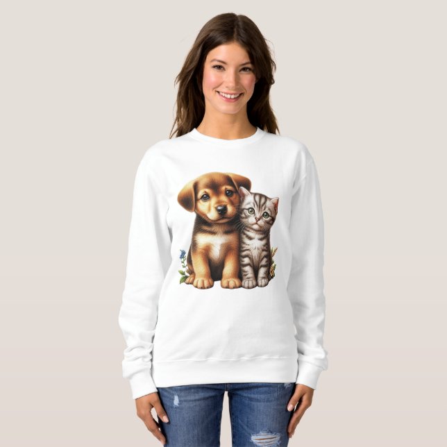 Cute puppy/kitten  sweatshirt (Front Full)