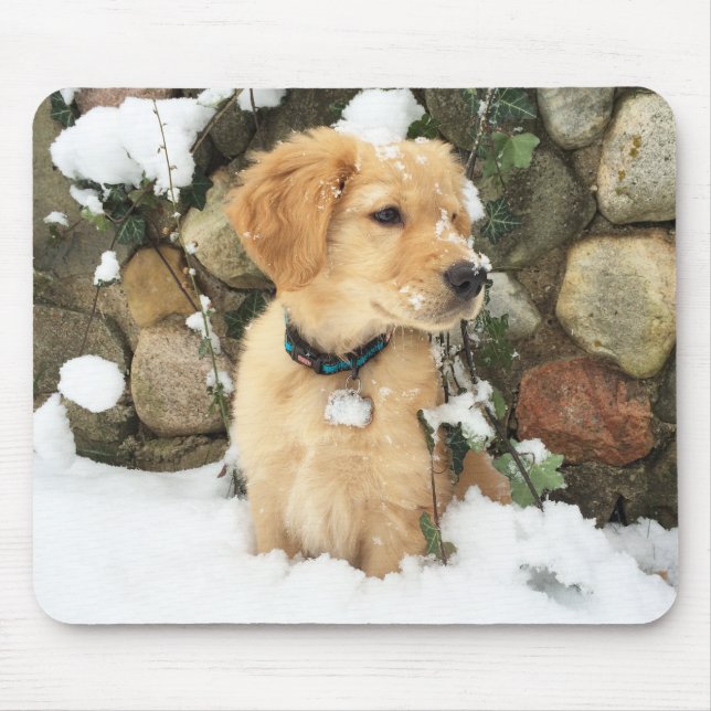 Cute Puppy lab retriever  Mouse Pad (Front)