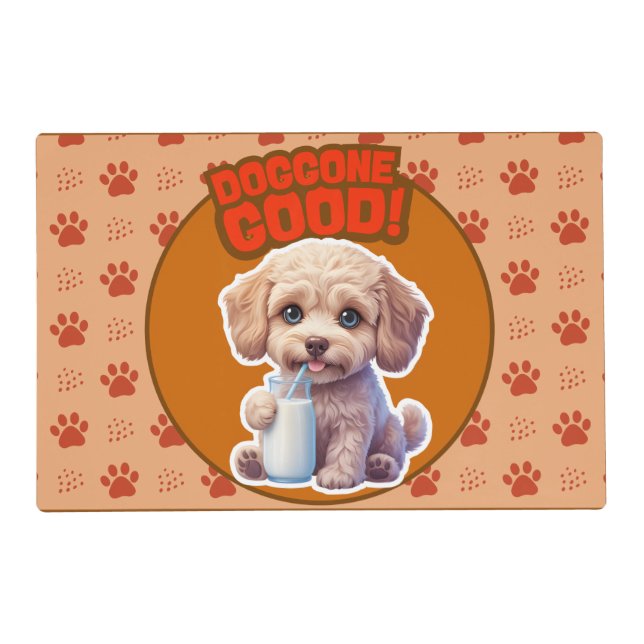 Cute Puppy Laminated Placemat (Front)