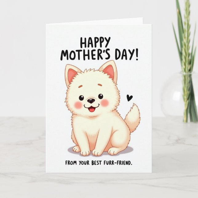 Cute Puppy Love Greeting Card (Front)