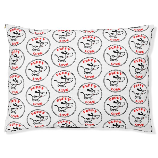 Cute Puppy Love Pet Bed (Front)