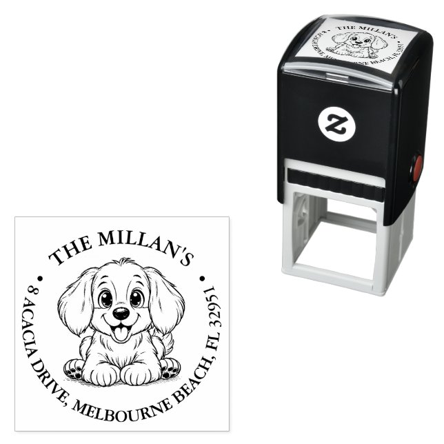 Cute puppy lover theme self-inking stamp (In Situ)
