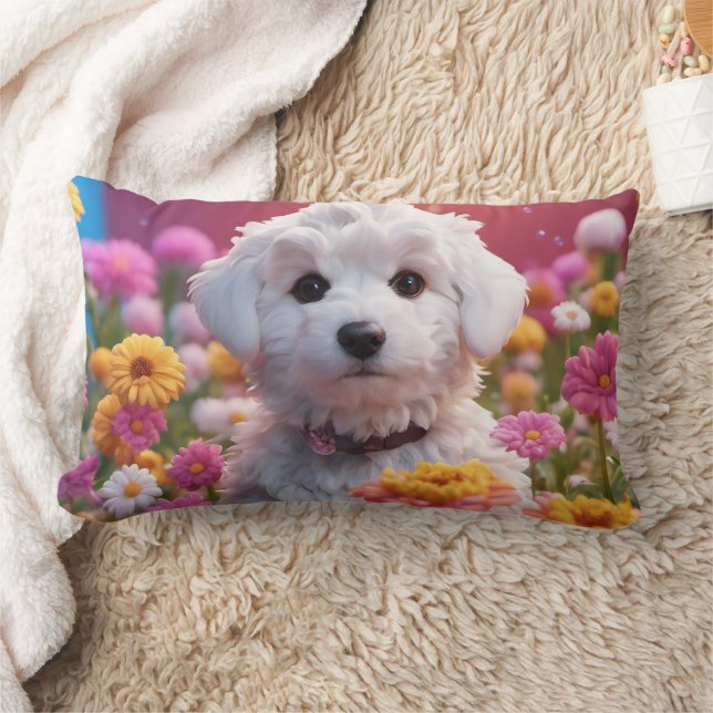 Cute Puppy - Lumbar Pillow (Blanket)