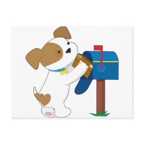 Cute Puppy Mail Postcard