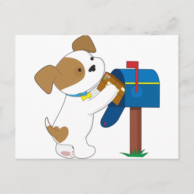 Cute Puppy Mail Postcard (Front)