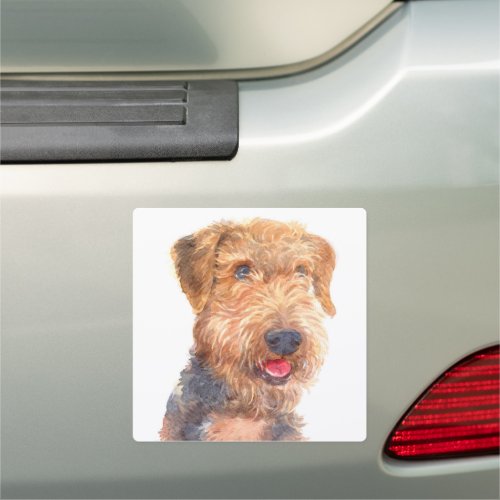 Cute Puppy Mom Dog Lover Airedale Terrier Car Magn Car Magnet