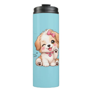 Cute Puppy Mug Wrap Design – PNG Sublimation Grap