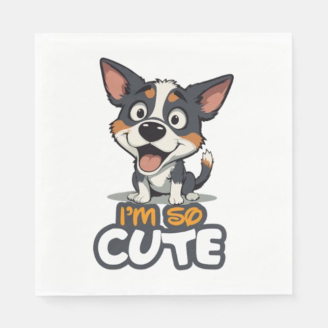 cute puppy napkins (Front)