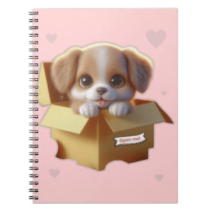 Cute Puppy Notebook   Kawaii Dog Journal