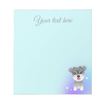 Cute Puppy Notepad with soft color background