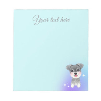 Cute Puppy Notepad with soft color background