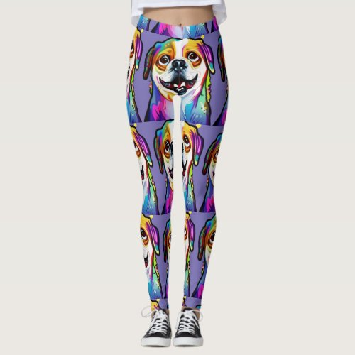 Cute Puppy on Leggings