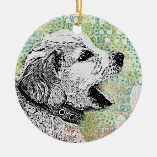 Cute Puppy Ornament _ Golden Retriever Dog