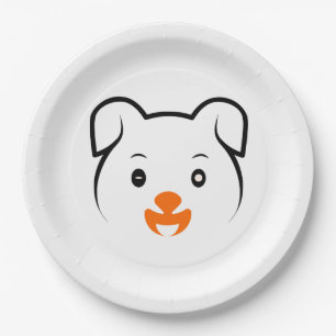 Cute Puppy Paper Plates