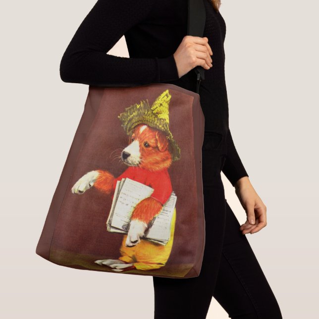 cute puppy paperboy crossbody bag (Close Up)