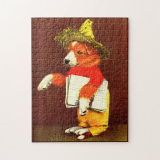 cute puppy paperboy jigsaw puzzle