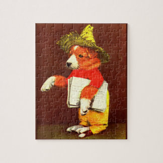 cute puppy paperboy jigsaw puzzle