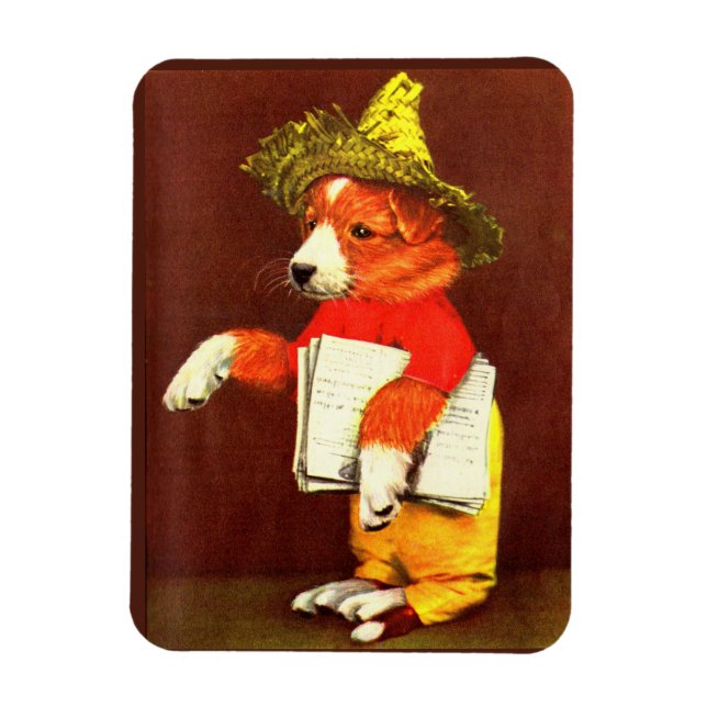 cute puppy paperboy magnet (Vertical)