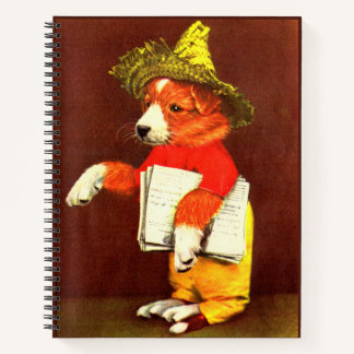 cute puppy paperboy notebook