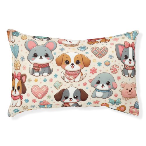 Cute Puppy Pattern Pet Bed