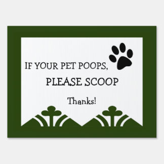 Cute Puppy Paw Cleanup Sign