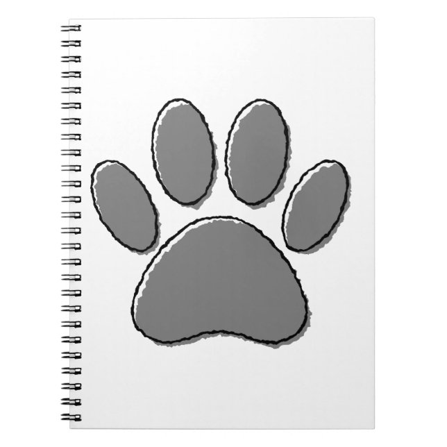 Cute Puppy Paw Drawing Notebook (Front)