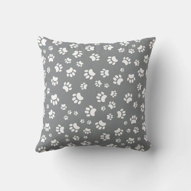 Cute puppy paw pattern pillow (Back)