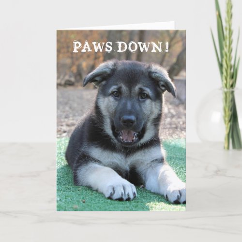 Cute Puppy Paws Down Fathers Day Card