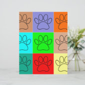 Cute Puppy Paws In Squares (Standing Front)
