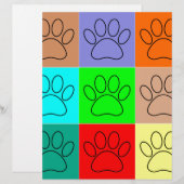 Cute Puppy Paws In Squares (Front/Back)