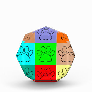 Cute Puppy Paws In Squares Award