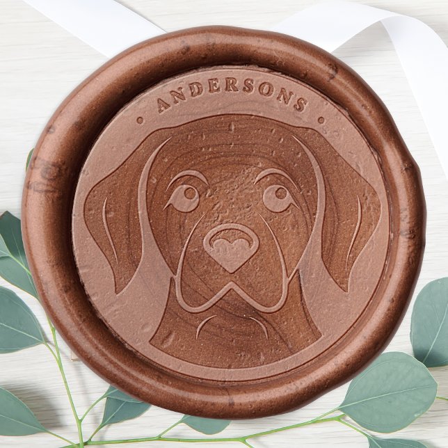 Cute Puppy Personalized Pet Dog Lover Wax Seal Stamp (Creator Uploaded)