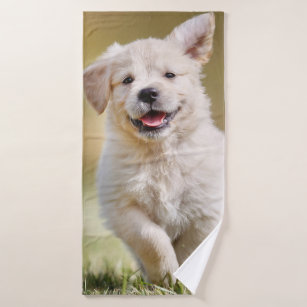 Cute Puppy Personalized Photo Dog Bath Towel