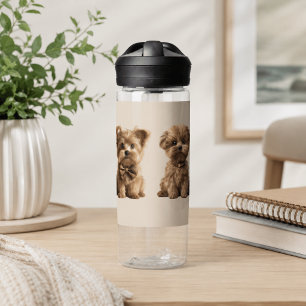 Cute Puppy Personalized Water Bottle
