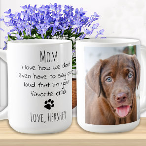 Cute Puppy Pet Photo Personalized Dog Mom Coffee Mug