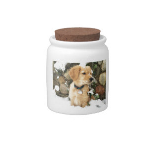 Cute Puppy photo Candy Jar