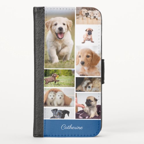 Cute Puppy Photo Montage Adorable Dog iPhone X Wallet Case