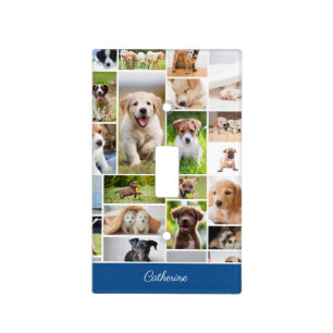 Cute Puppy Photo Montage Adorable Dog Light Switch Cover