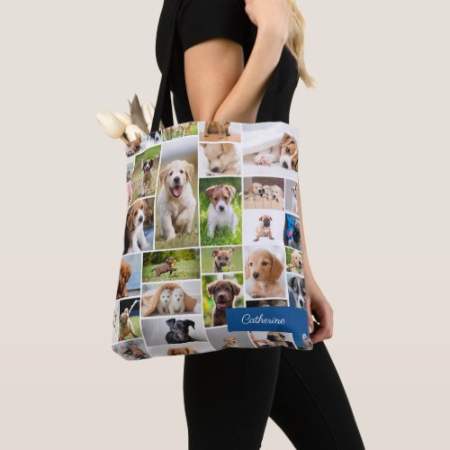 Cute Puppy Photo Montage Adorable Dog Tote Bag