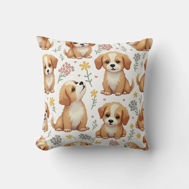cute puppy pillow cushion (Front)
